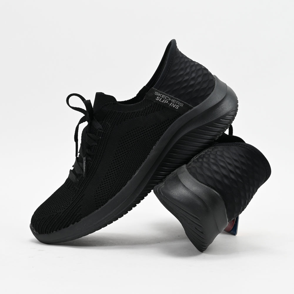 Skechers Ultra Flex 3.0 Brilliant Path — baskets femme noir profil