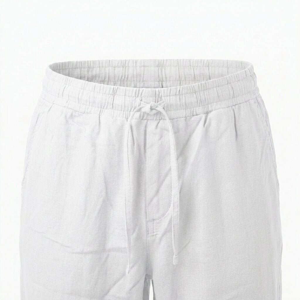 Départ — Pantalon en lin blanc pour homme