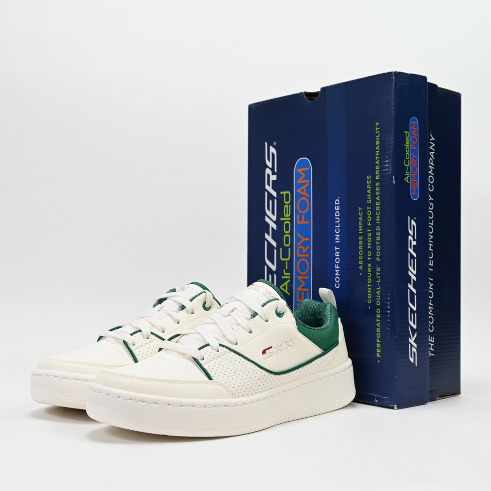 Skechers Sport Court 92 Ottoman — baskets homme blanc vert semelle