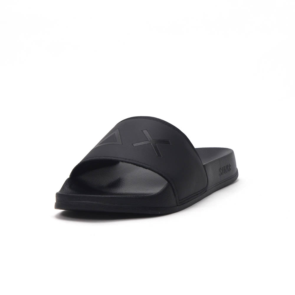 SUN68 Logo Black Slippers X36110-11