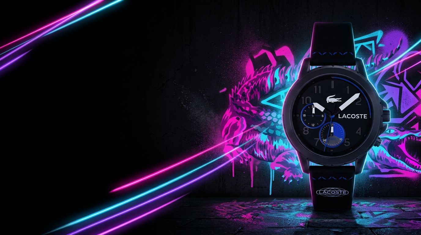 Vitrine Montres neon graffiti DripOrix
