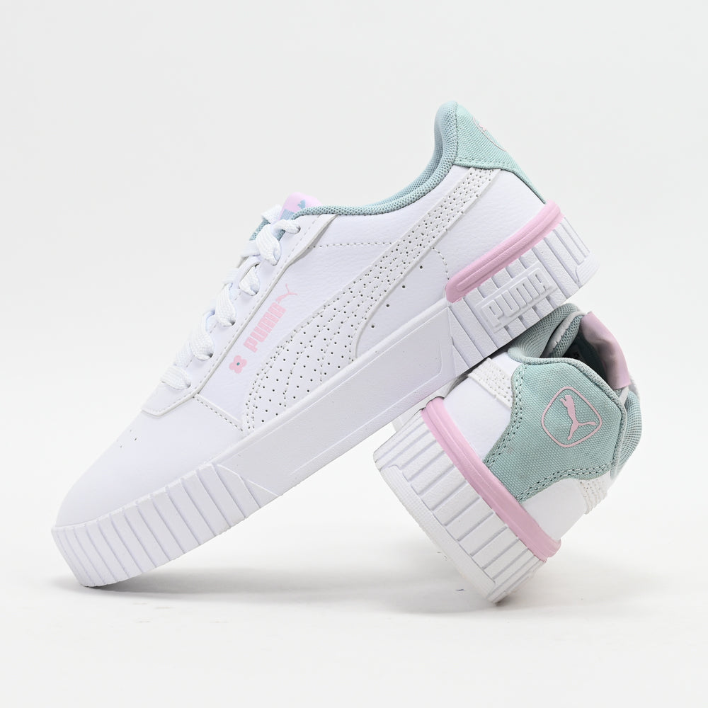PUMA Carina 2.0 Tropical Jr — baskets enfant blanc trois-quarts