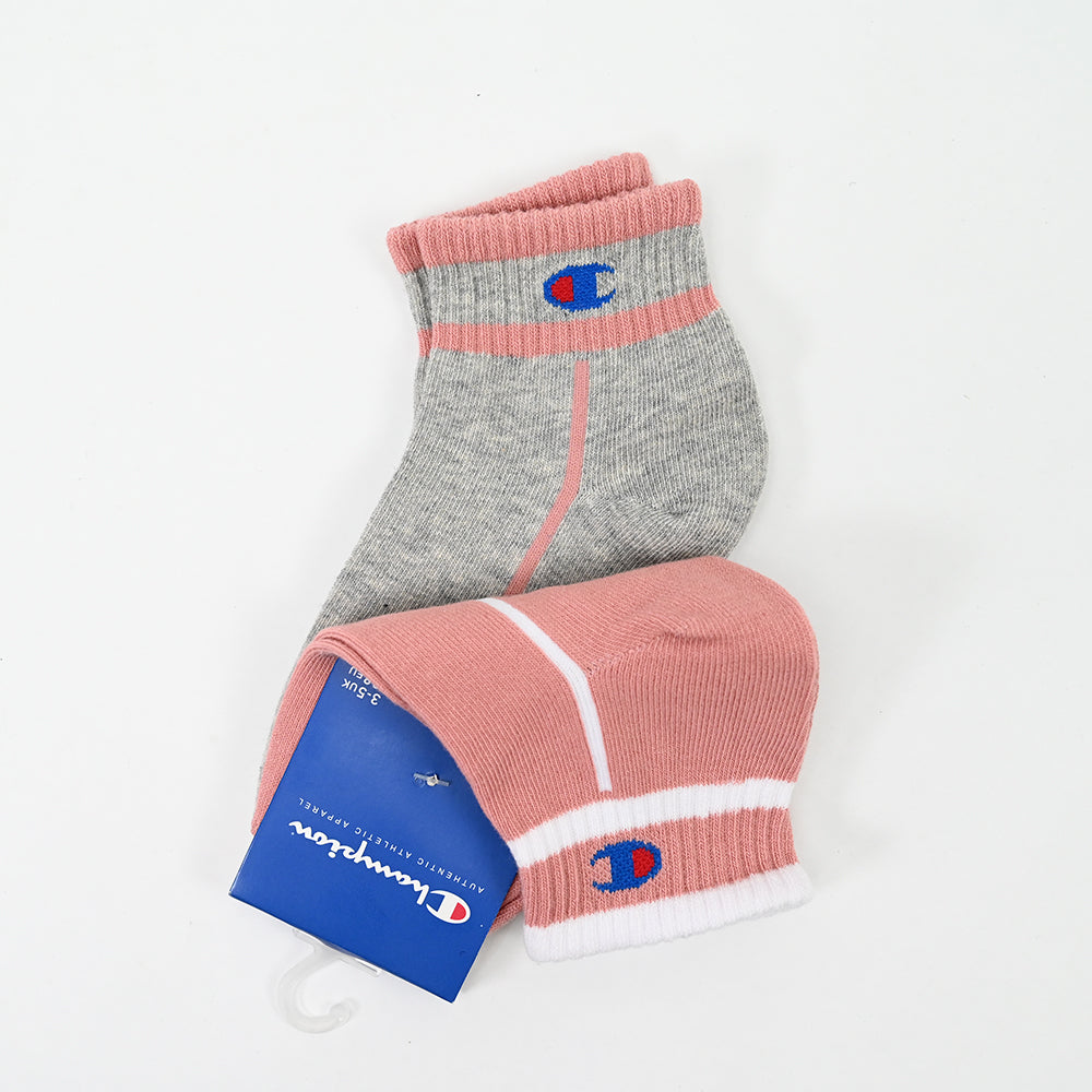 Champion — Chaussettes invisibles grises (lot de 2)