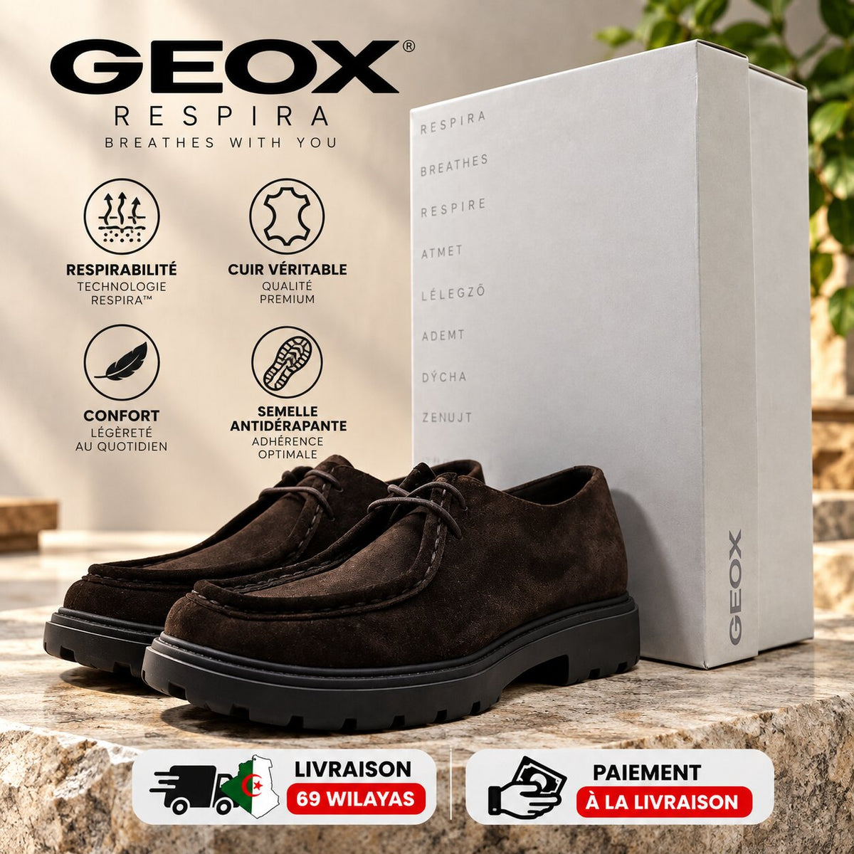 GEOX U36FRC00023-C6024 — baskets homme