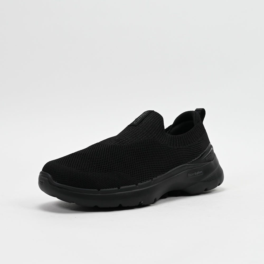 Skechers GO WALK 6 Vibrant Smile — baskets femme noir talon
