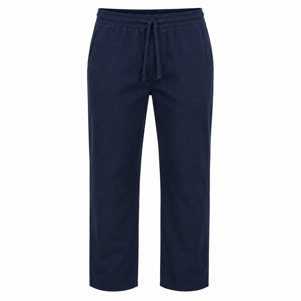 Départ — Pantalon en lin bleu marine pour homme