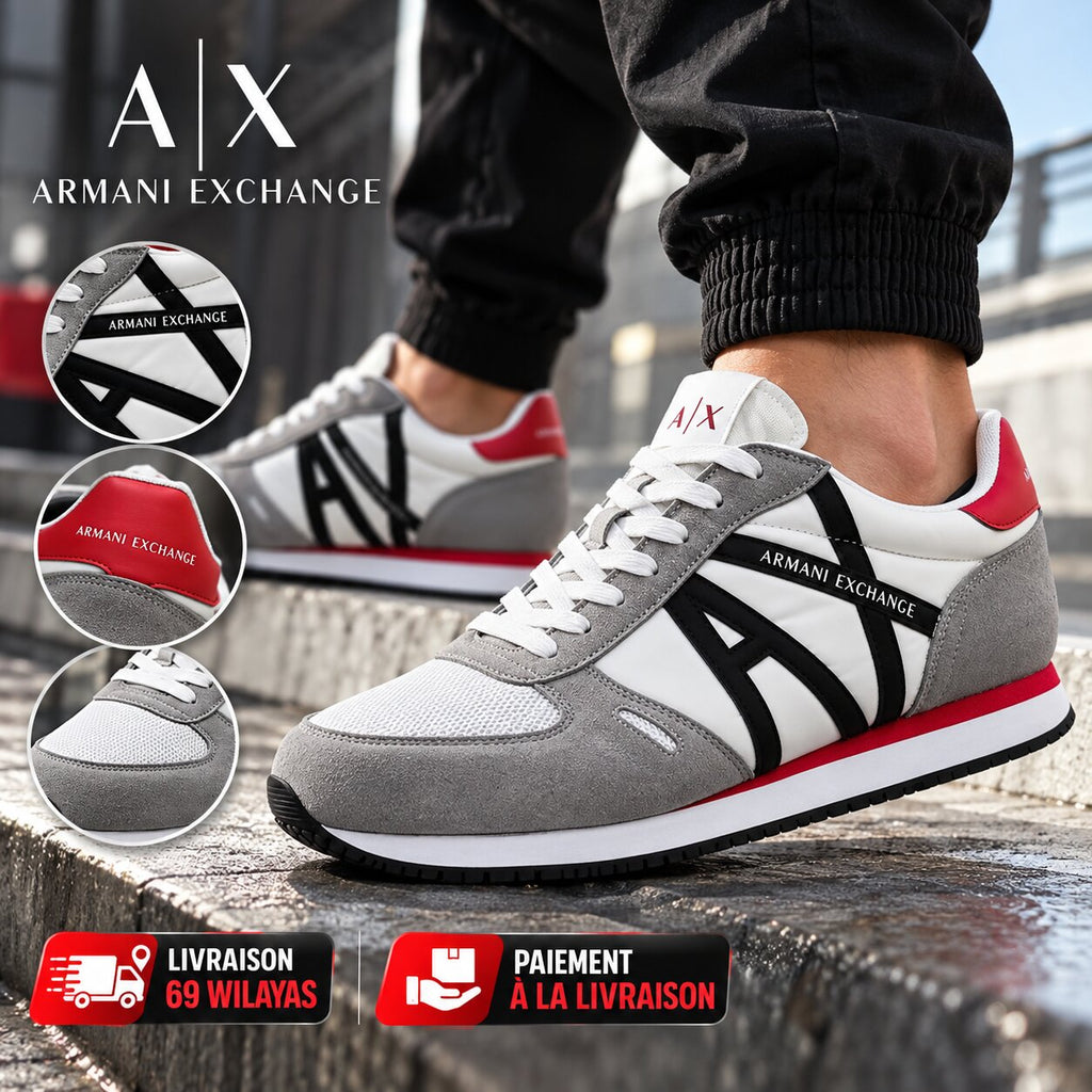 Baskets Armani Exchange Retro Running Homme XUX017-XCC68-GR
