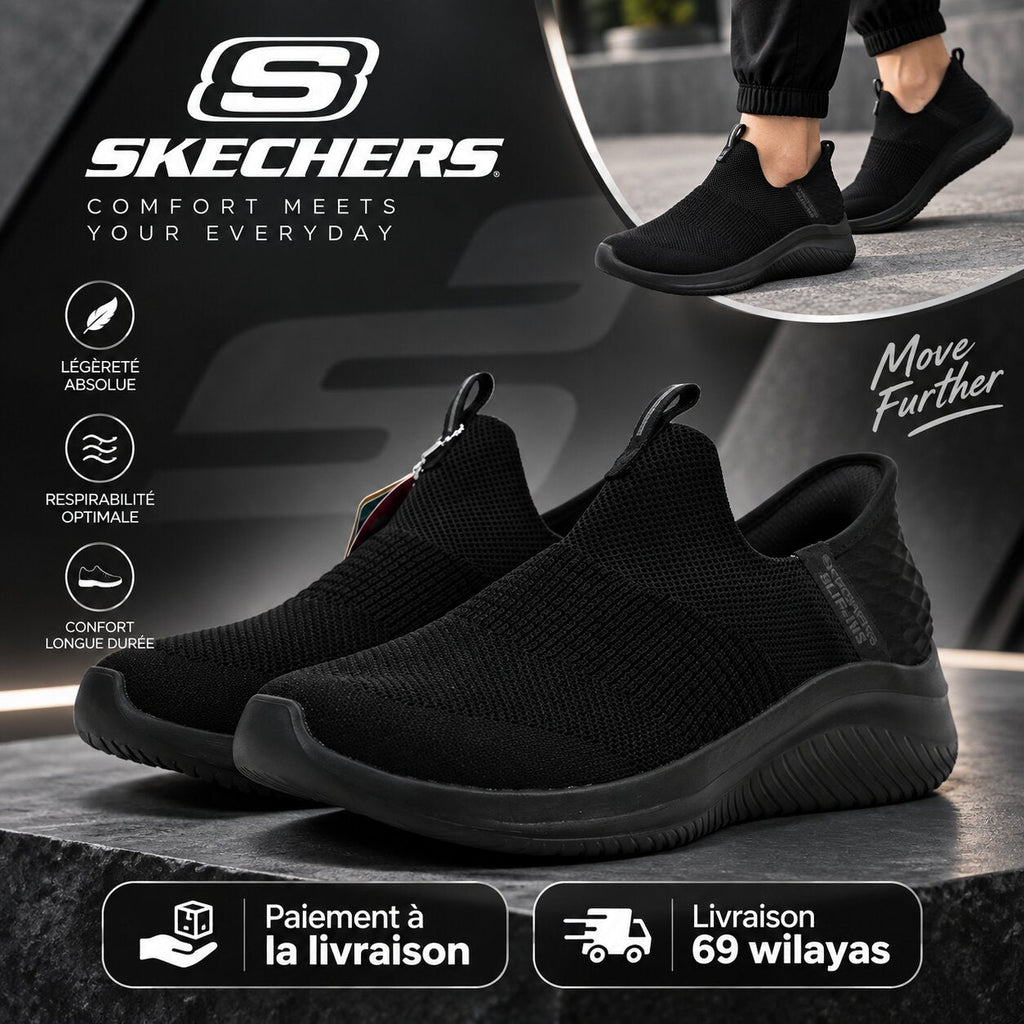 Skechers Ultra Flex 3.0 Cozy Streak — baskets femme noir